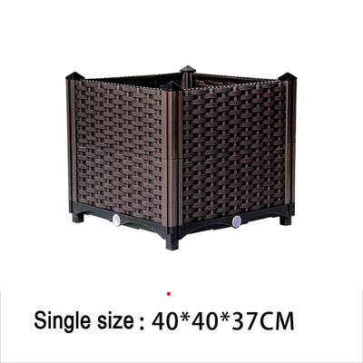 Frost Resistant Plastic Planter On Wheels