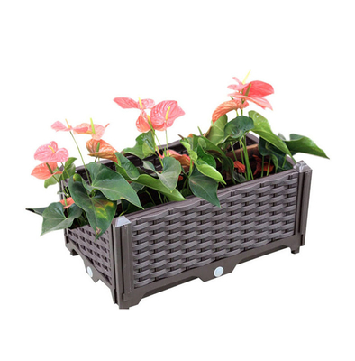 Corridor Plastic Raised Planter Boxes Beds 80cm Length Environment Friendly