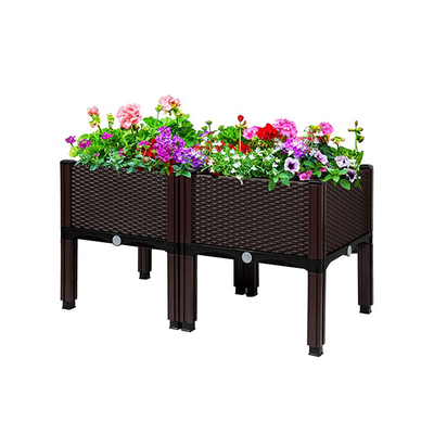 Indoor Outdoor Customized Plastic Raised Garden Planters On Legs Antifreeze