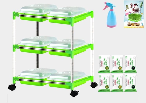 Multilayer Seedling Tray Stand Microgreen Hydroponic Trays Biodegradable