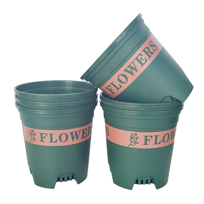 Antirust Green 1 Gallon Plastic Flower Pots Plastic Nursery Plant Pots 13cm High