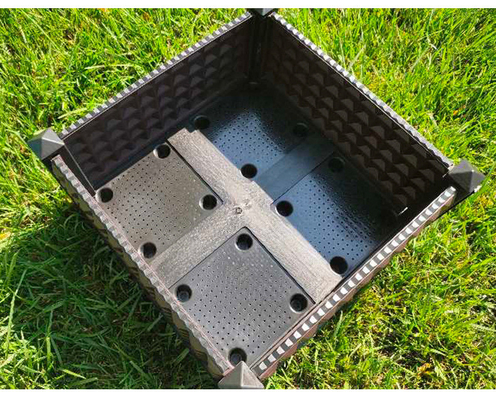 Home Urban Antioxidant Plastic Patio Planter Boxes High Raised  No Leakage