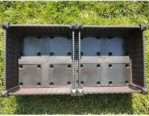 Flower Growing PP Plastic Planter On Wheels Leakage Proof Not Coated