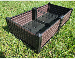 Flower Growing PP Plastic Planter On Wheels Leakage Proof Not Coated