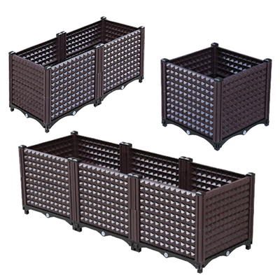 Frost Resistant Plastic Planter On Wheels