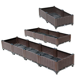 Frost Resistant Plastic Planter On Wheels