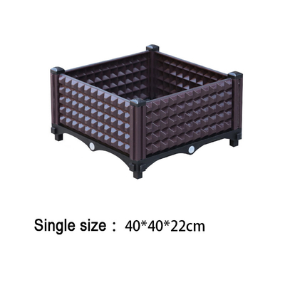 Modern Thickened Herb Plastic Planter On Wheels Corrosion Resistance
