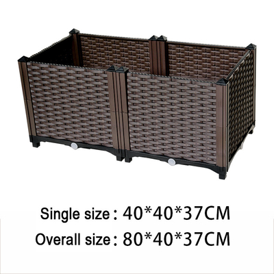Breathable Rectangular Plastic Garden Planter Box For Planting Seedling  No Leakage