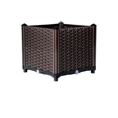 Decorative Modern PP Large Square Plastic Planter Boxes For Balcony