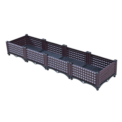Self Watering Courtyard Large Plastic Rectangular Planter Boxes Insect Proof