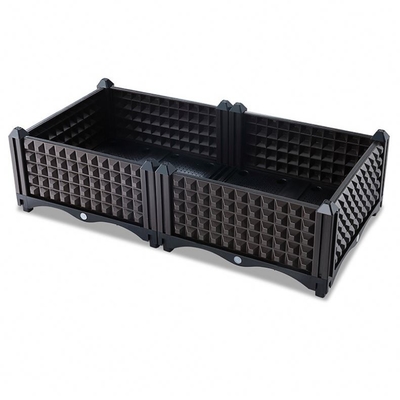 Vegetable Growing Outdoor Plastic Raised Planter Boxes Stackable 45*75*90cm