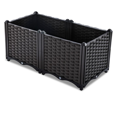Contemporary Plastic Balcony Planter Plastic Plant Box 40*40*26CM