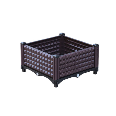Rattan Rectangular Plastic Raised Planter Boxes For Blueberries Frost Resistance