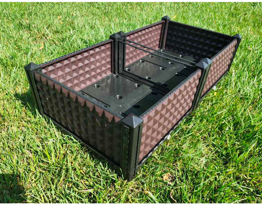 Street 80cm Plastic Flower Box Planter Plastic Raised Flower Beds With Drain Hole