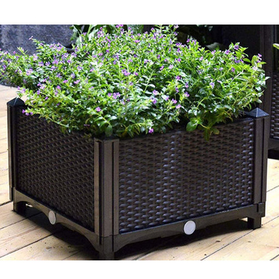 High Quality Plastic Square Stackable Raised Garden Bed cheap planter box Garden Plant Bed