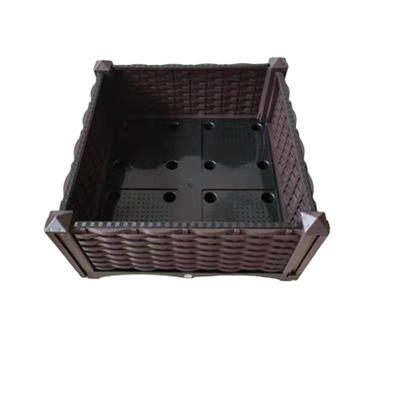 High Quality Plastic Square Stackable Raised Garden Bed cheap planter box Garden Plant Bed