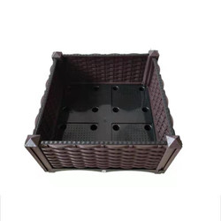 Drainable Patio Wheeled Planter Box Plastic Rectangle Planter Box Insect Proof