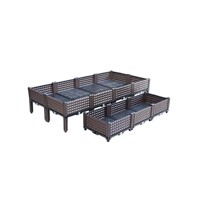 Customizable Plastic Raised Garden Beds On Legs / Plastic Planter Boxes With Legs