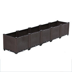 Breathable Elevated Plastic Planter Box Double Tier  Logo Customized