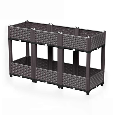 Multilayer Plastic Standing Planter Box 120*40*67cm For Balcony