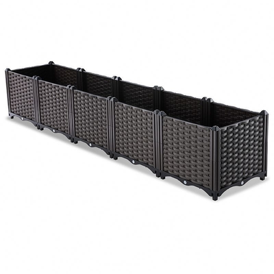 Restaurants Patio Plastic Garden Planter Box 160*40*37cm Logo Customized