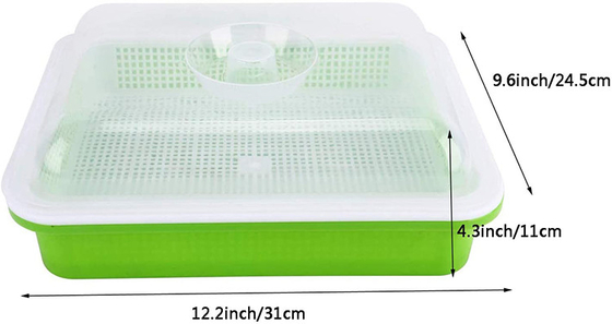 Recyclable PP  Microgreen Sprouting Trays With Cover Lid Kitchen Use
