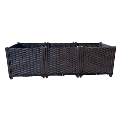 ISO9001 Rectangular Thick Plastic Raised Garden Box Leakage Proof