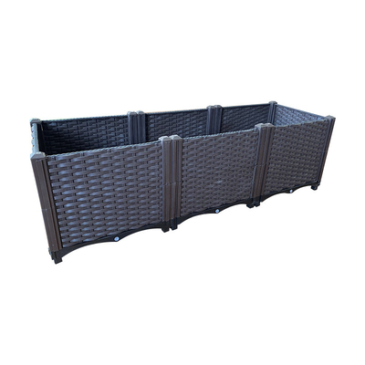 ISO9001 Rectangular Thick Plastic Raised Garden Box Leakage Proof