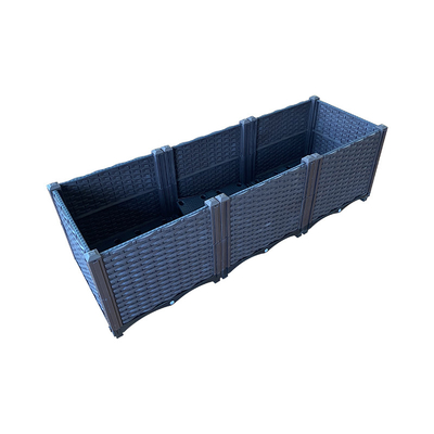 ISO9001 Rectangular Thick Plastic Raised Garden Box Leakage Proof