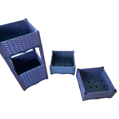Customizable Garden Elevated Plastic Veggie Planter Boxes Corrosion Resistance