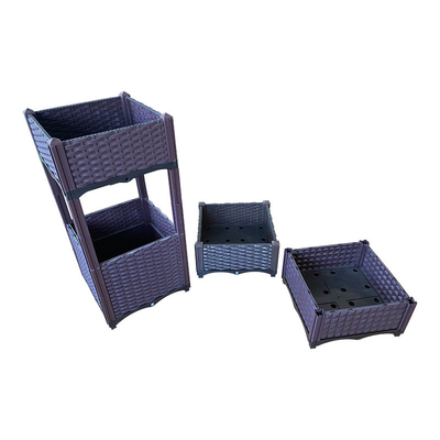 Customizable Garden Elevated Plastic Veggie Planter Boxes Corrosion Resistance