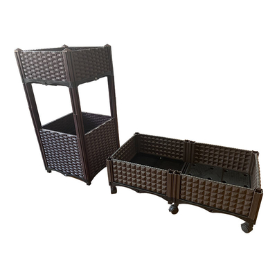 BSCI Minimalist Indoor Plastic Balcony Planter Plastic Rectangle Flower Pot