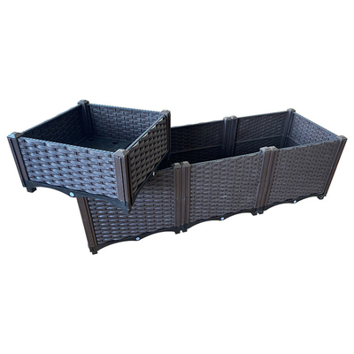 Antiwear Decorative Rectangular Plastic Flower Box Planter Outdoor Moth Prevention