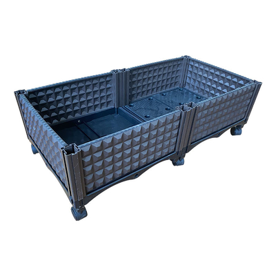 Corrosion Proof Plastic Planter On Wheels Garden Planting Boxes Flexibility