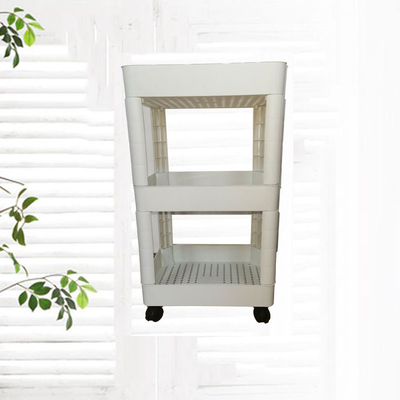 Multifunctional Mobile Plastic Bathroom Trolley Shelf Wear Resistance