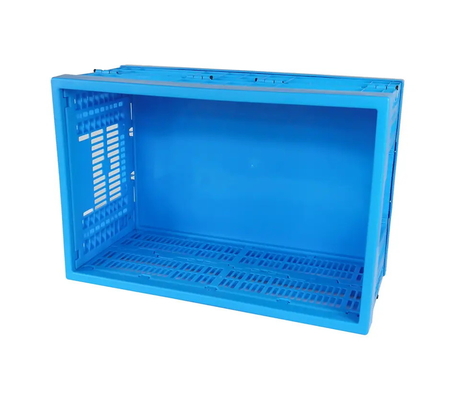 Agricultural Ventilated Plastic Folding Basket / Collapsible Plastic Crates Moisture Proof
