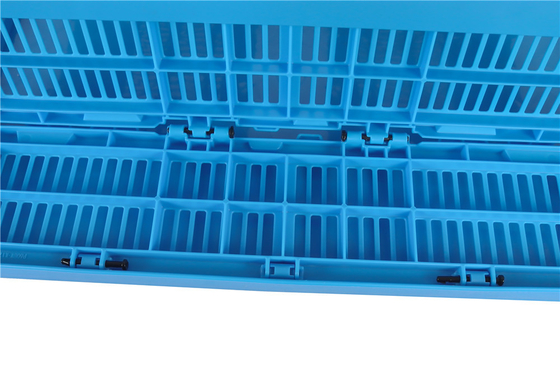 Agricultural Ventilated Plastic Folding Basket / Collapsible Plastic Crates Moisture Proof