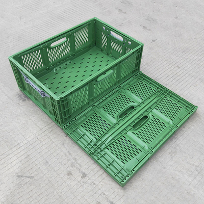 Customized Supermarkets Plastic Folding Basket Vegetable Food Transportation