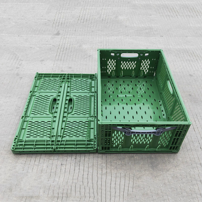 Customized Supermarkets Plastic Folding Basket Vegetable Food Transportation